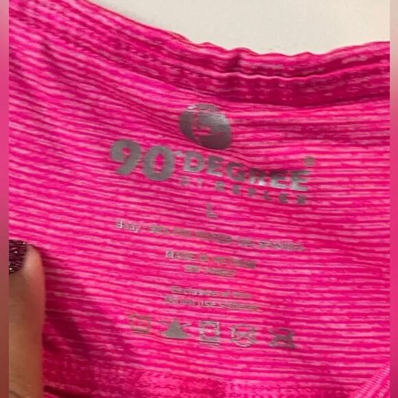 90 Degree by Reflex - Hot PInk Workout Cropped Pants - EUC - L - Picture 4 of 4
